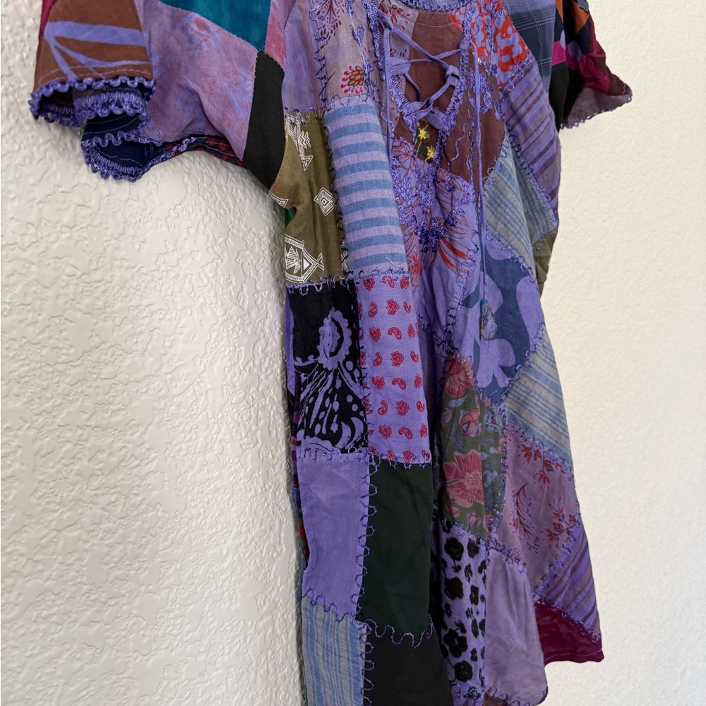 Advance Apparels Multicolor Patchwork Tunic NWT - image 12